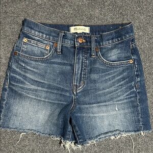Madewell Distressed Blue Denim Cutoff Shorts